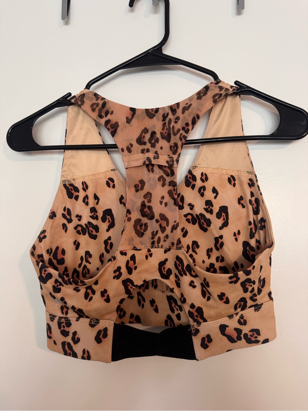 Fabletics Leopard Print Racerback Crop Top - Tan - Picture 2 of 3